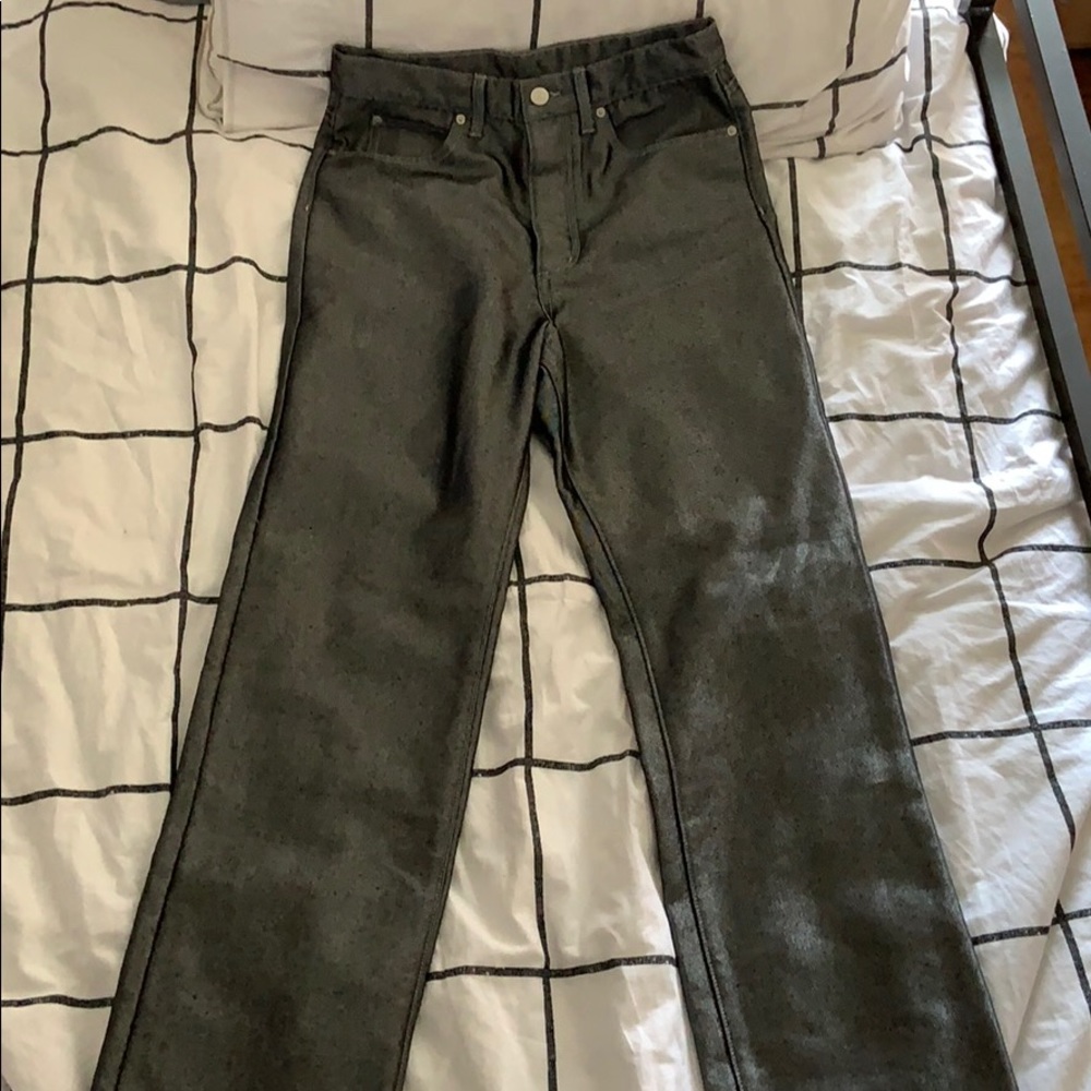 Urban Outfitters BDG high rise grey metallic jeans